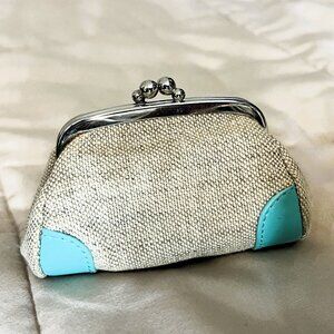 Rare Vtg Tiffany & Co Small Woven Kisslock Coin Purse
